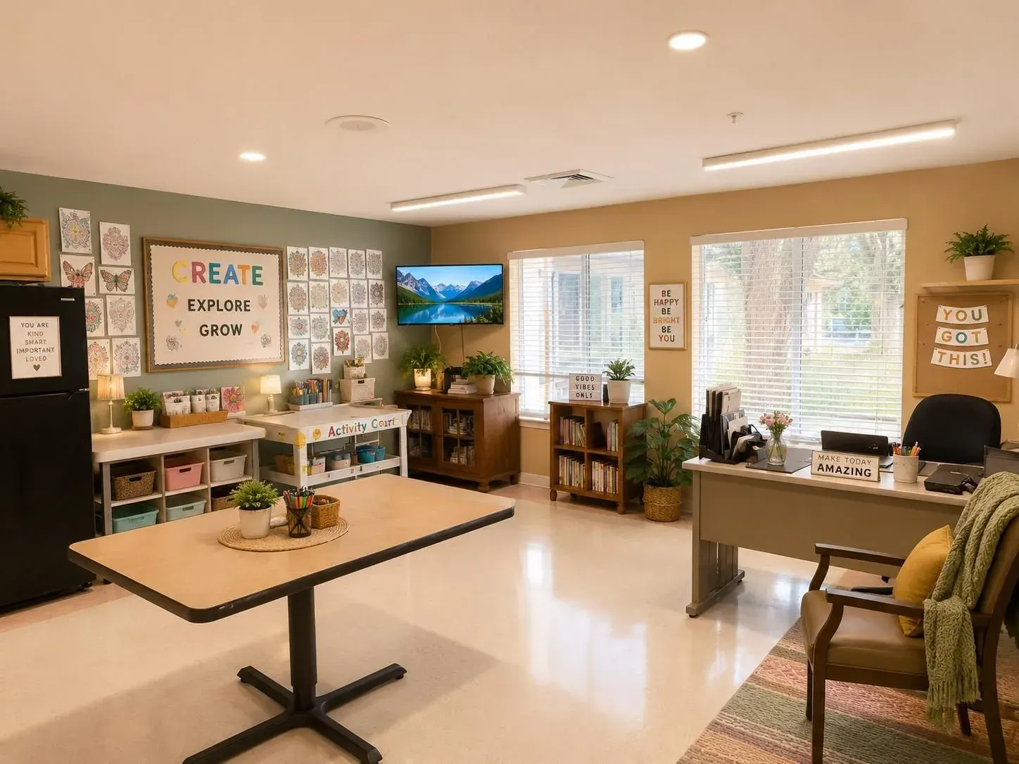 The activity room at Vivo Healthcare Winter Haven