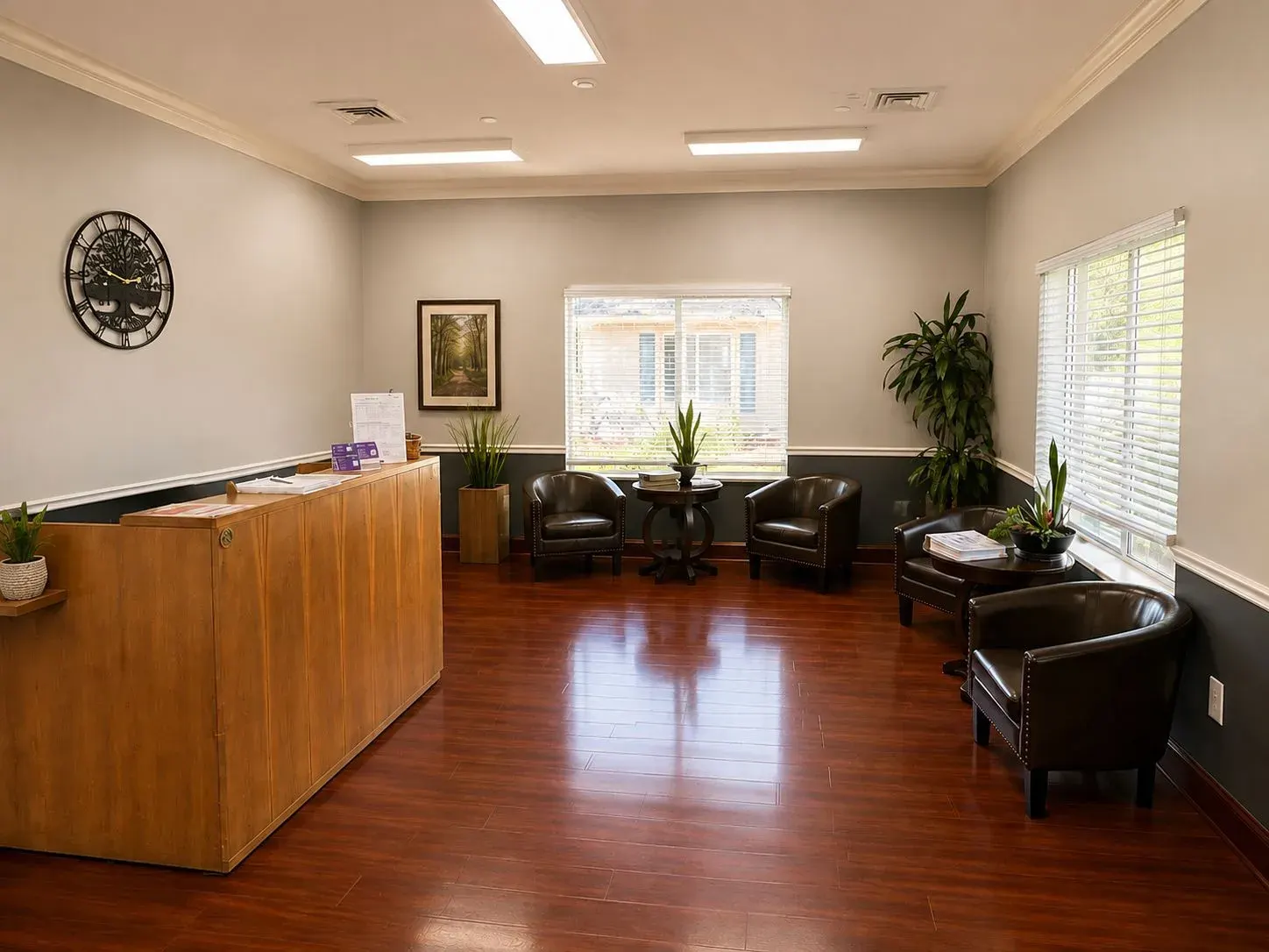 The reception lobby at Vivo Healthcare Winter Haven